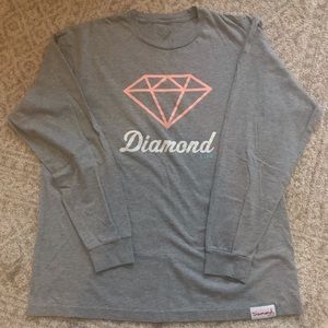NWOT Diamond Supply Co. Gray Long Sleeve T-Shirt